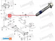 Болт короткой поперечной тяги Эпика Эванда (наружный) GM 94501201