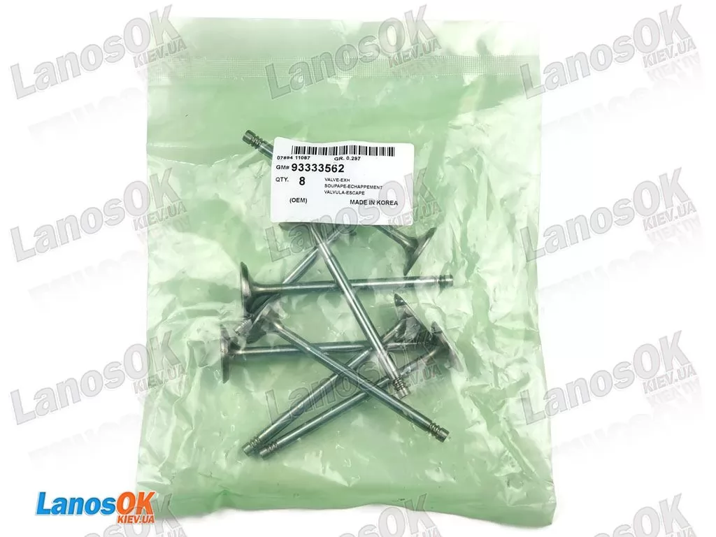 Клапан выпускной Лачетти 1.8 LDA SHINHAN 93333562
