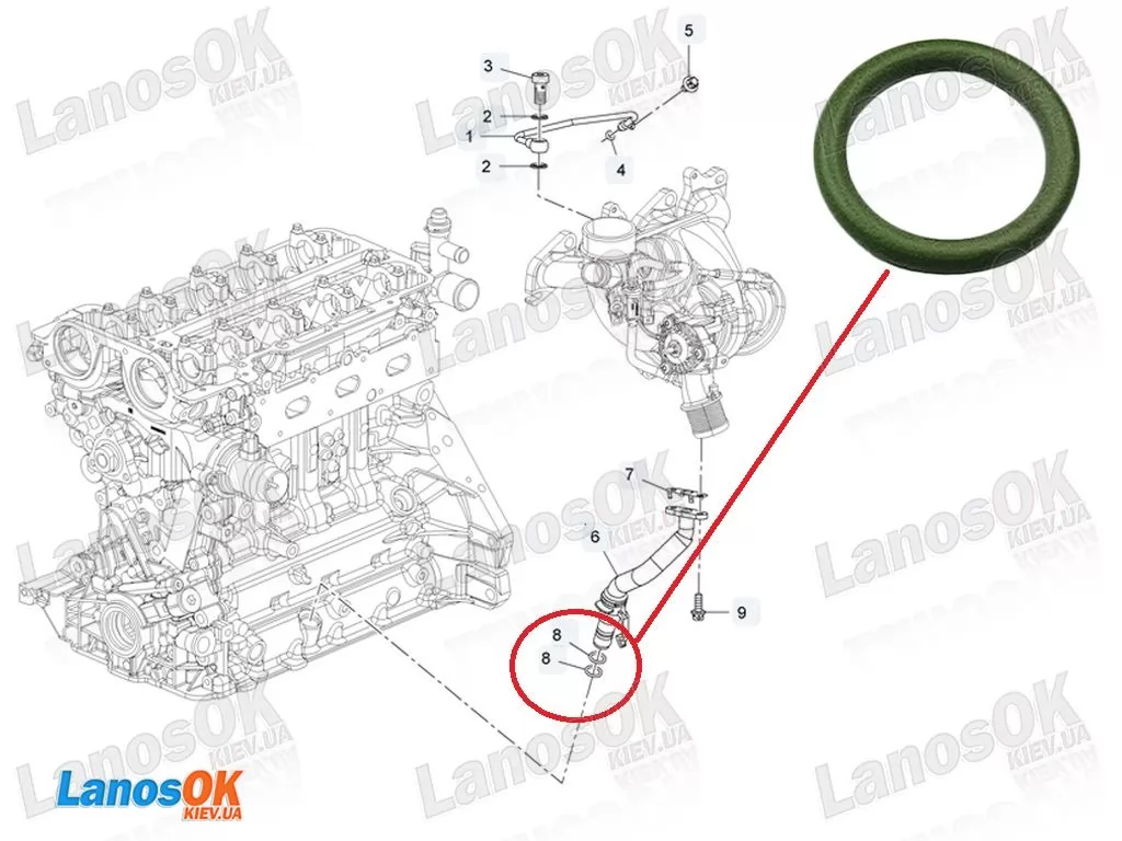 Кольцо болта клапанной крышки Круз Орландо Трекер Тракс Соник (обратки) GM 55569840