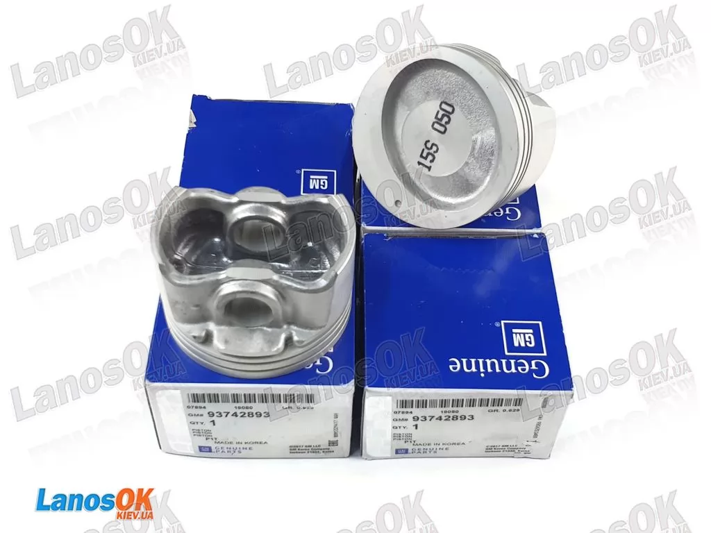 Поршни Авео 1.5 Вида 1.5 8V +0.5 GM 93742893